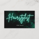 Search for neon green business cards Hairdresser