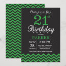 Search for green 21st birthday invitations Twenty one birthday