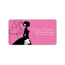 Search for silhouette wedding return address labels Elegant