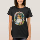 Search for shetland sheepdog tshirts Floral
