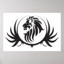 Recherche de lion blanc posters Noir