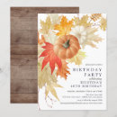 Search for autumn leaves the birthday invitations Fall birthday party