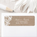 Search for burlap lace return address labels Chic