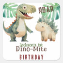 Search for dinosaur 1st birthday stickers T rex
