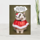 Search for funny animal christmas cards Cat