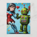 Recherche de robot mignon cartes postales Imaginaire