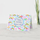 Search for rainbow unicorn birthday cards Pastel