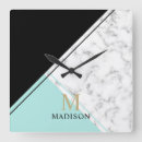 Search for black marble clocks Elegant