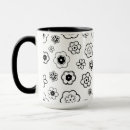 Recherche de dessin abstrait tasses Noir et blanc