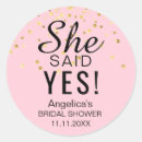 Search for rose gold blush stickers Bridal shower