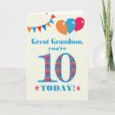 Search for 10th for grandson birthday cards Stars