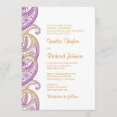 Search for gold purple indian wedding invitations Paisley