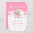 Search for pink winter wonderland baby shower invitations Pine trees