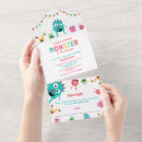 Search for little monster baby shower invitations Spooky