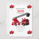 Search for fire truck birthday invitations Trucks