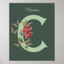 Recherche de lettre florale posters Pour elle