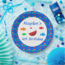 Search for fish birthday plates Blue