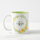 Search for monogram flower mugs Floral wreath
