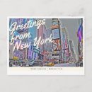 Search for greetings from new york postcards Times square