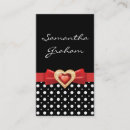 Recherche de pois rouges cartes visite Pour elle