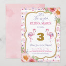 Search for watercolor flamingo birthday invitations Pink and gold