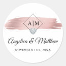Search for pink rose monogram stickers Metallic