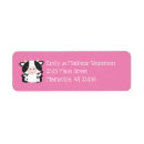 Search for cartoon cow return address labels Pink