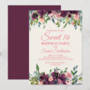 Search for burgundy sweet 16 invitations Pink