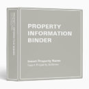 Search for real estate binders Property management