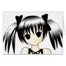 Recherche de fille manga cartes postales Gothique