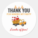 Search for construction birthday party stickers Baby boy