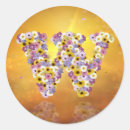 Search for letter w stickers Floral