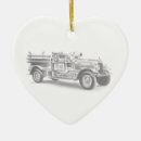 Search for firetruck ornaments Vintage