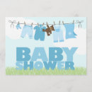 Search for clothesline baby boy shower invitations Modern