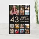 Search for 43rd birthday cards Forty third birthday