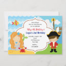Recherche de mermaid anniversaire invitations Pirate