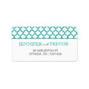 Search for teal wedding return address labels Pattern