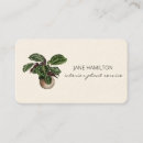 Recherche de décor botanique cartes visite Élégant