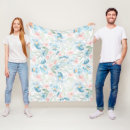 Search for pink watercolor fleece blankets White