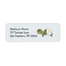 Search for turtle return address labels Baby shower