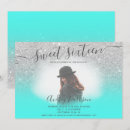 Search for silver and green sweet 16 invitations Sparkles