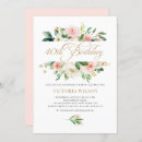 Search for bouquet birthday invitations Blush pink