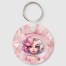 Search for cute cartoon girl keychains Retro