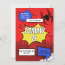 Recherche de spider invitations Superhero