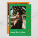 Search for green and orange graduation invitations Simple