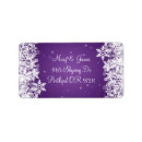 Search for snowflake wedding return address labels Purple