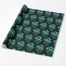Recherche de dragon vert papier cadeau Noir