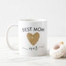 Search for gold glitter heart mugs Mom