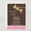 Search for monkey baby girl shower invitations Brown