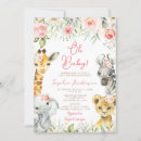 Search for pink safari baby shower invitations Jungle animals